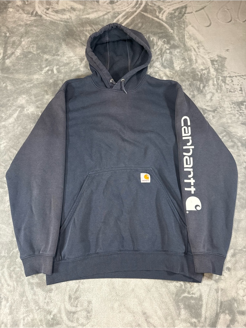 Carhartt Loose Fit Mid Weight Logo Hoodie Size M